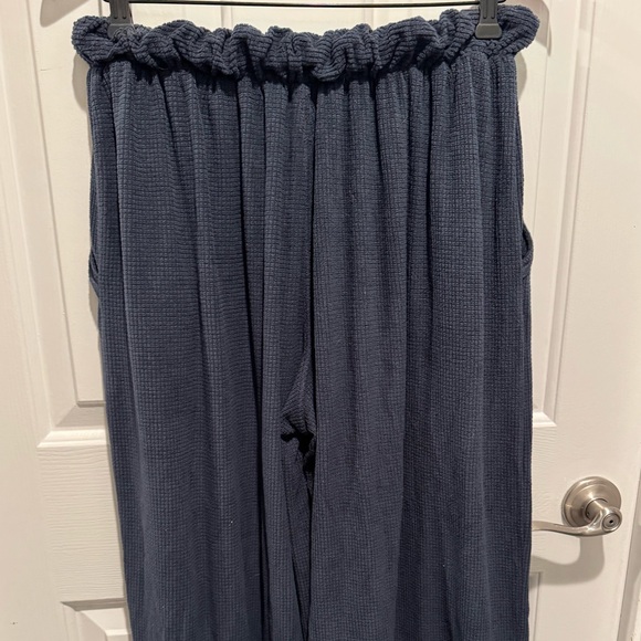 Intimately By Free People Navy Blue Waffle Knit Lounge Pajama Pants Size S - Picture 5 of 13